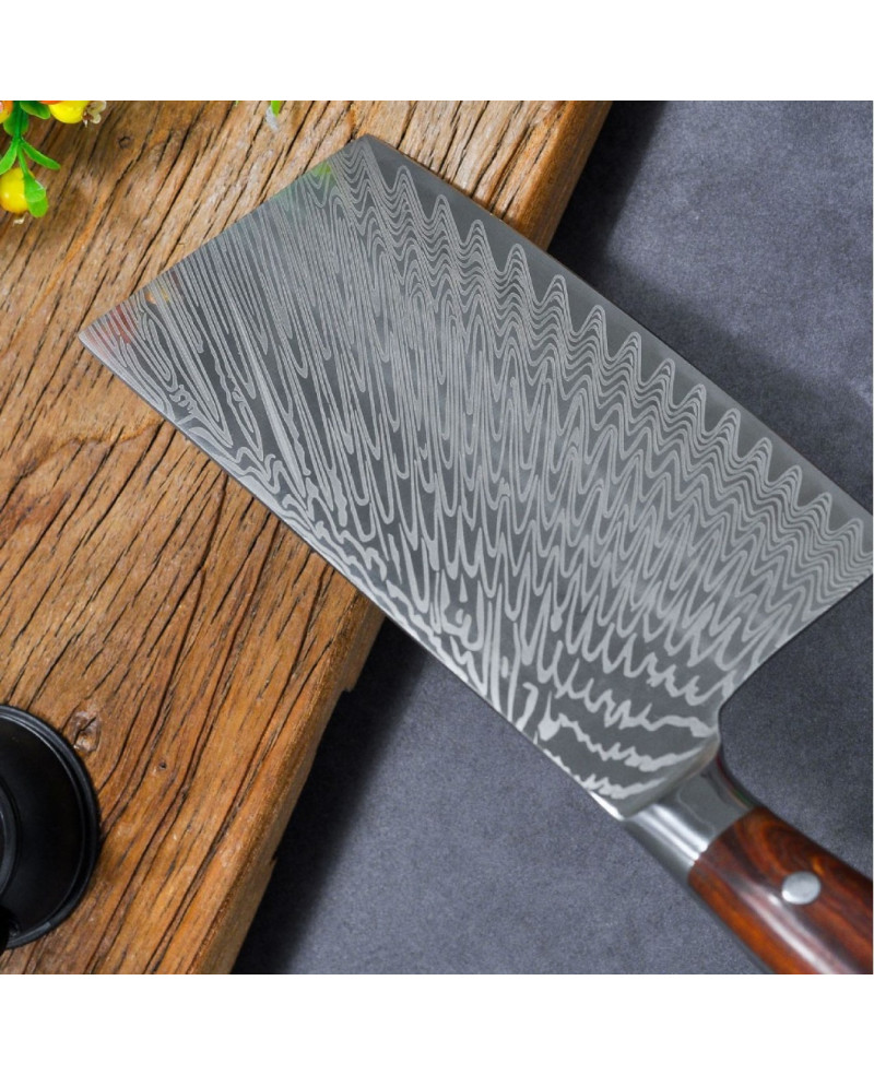 Wooden Handle Kitchen Butcher Cleaver Chef Knife