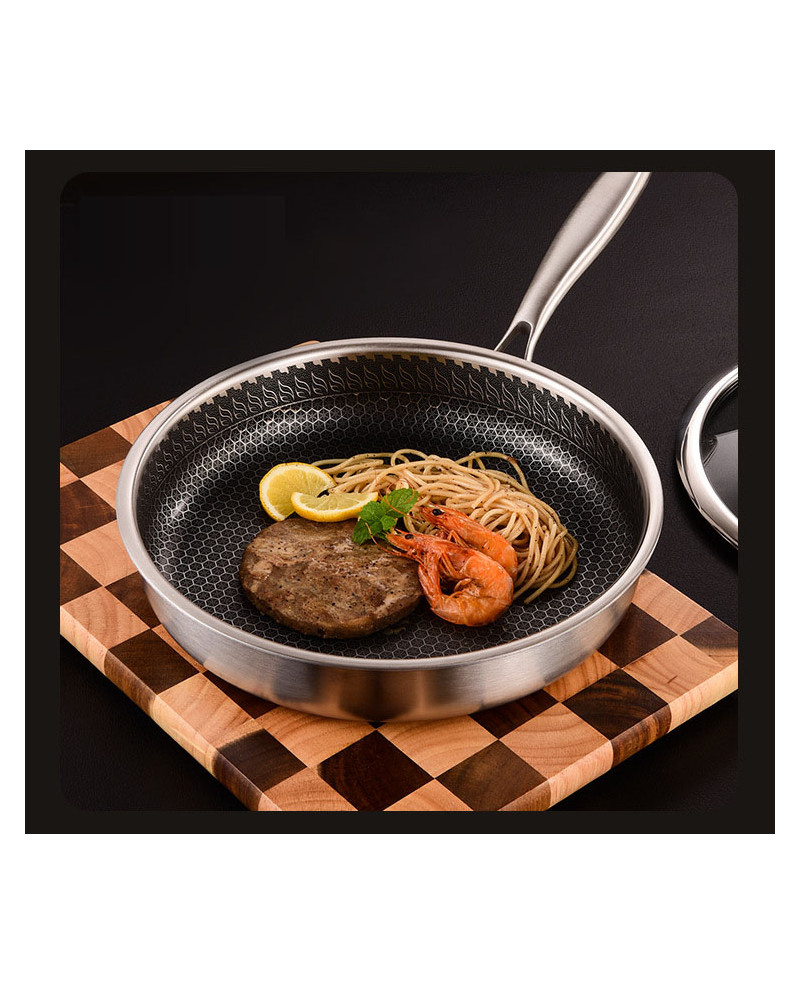 Stainless Steel Honey Comb Frying Pan