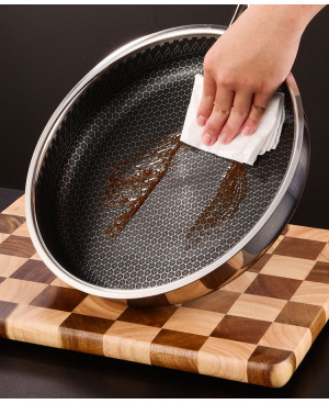 Stainless Steel Honey Comb Frying Pan